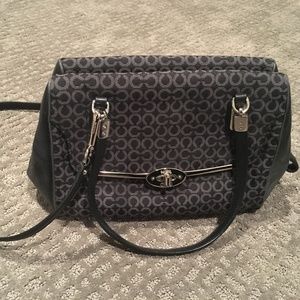 Coach signature print handbag